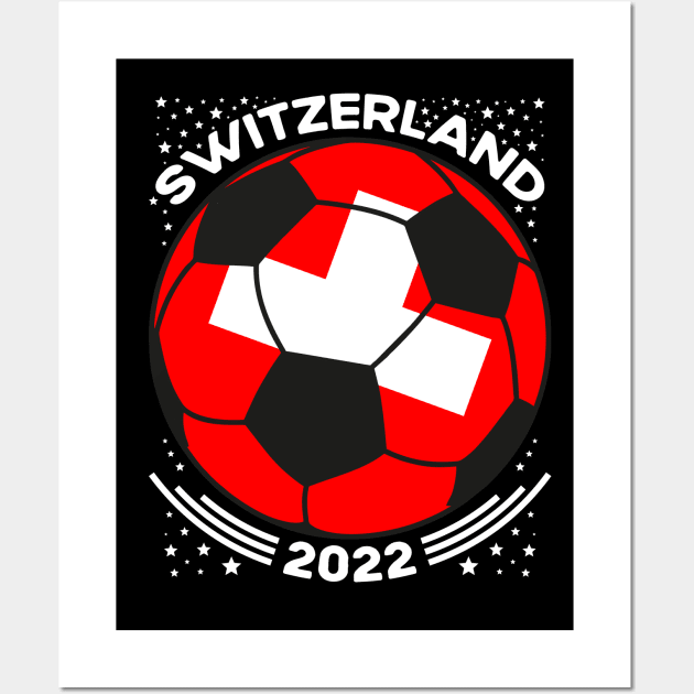 Switzerland Flag Soccer Football Team Wall Art by mcoshop